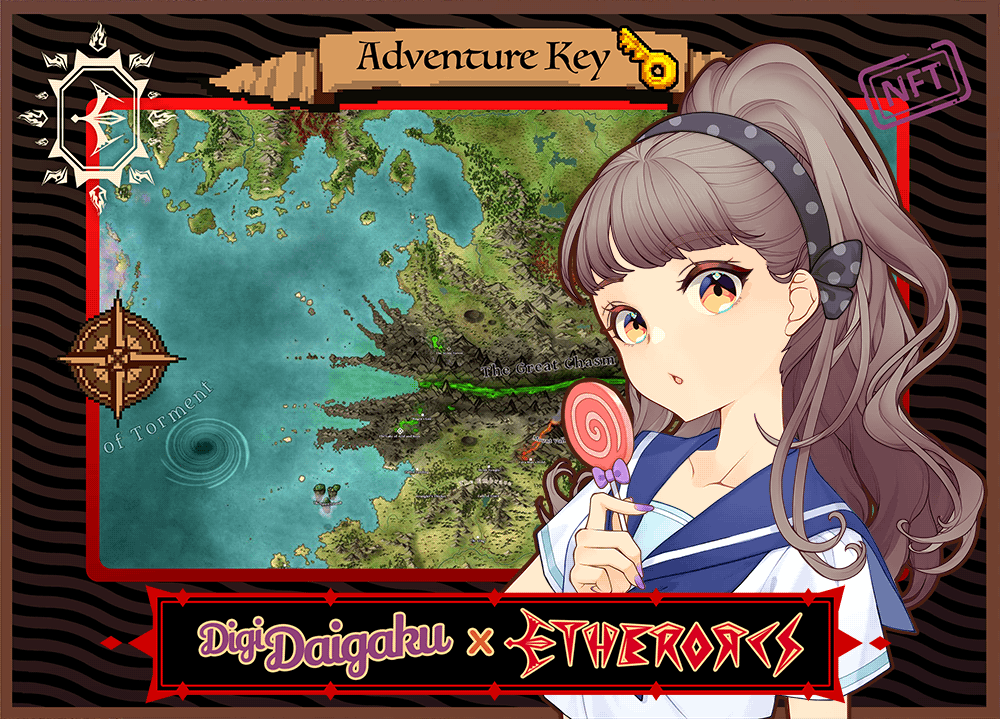DigiDaigaku #1521 - Erica | EtherOrcs Adventure Key (DigiDaigaku Genesis)