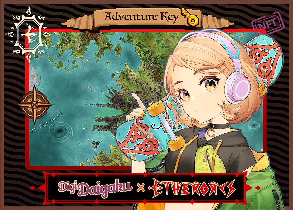 DigiDaigaku #1590 - Evelyn | EtherOrcs Adventure Key (DigiDaigaku Genesis)