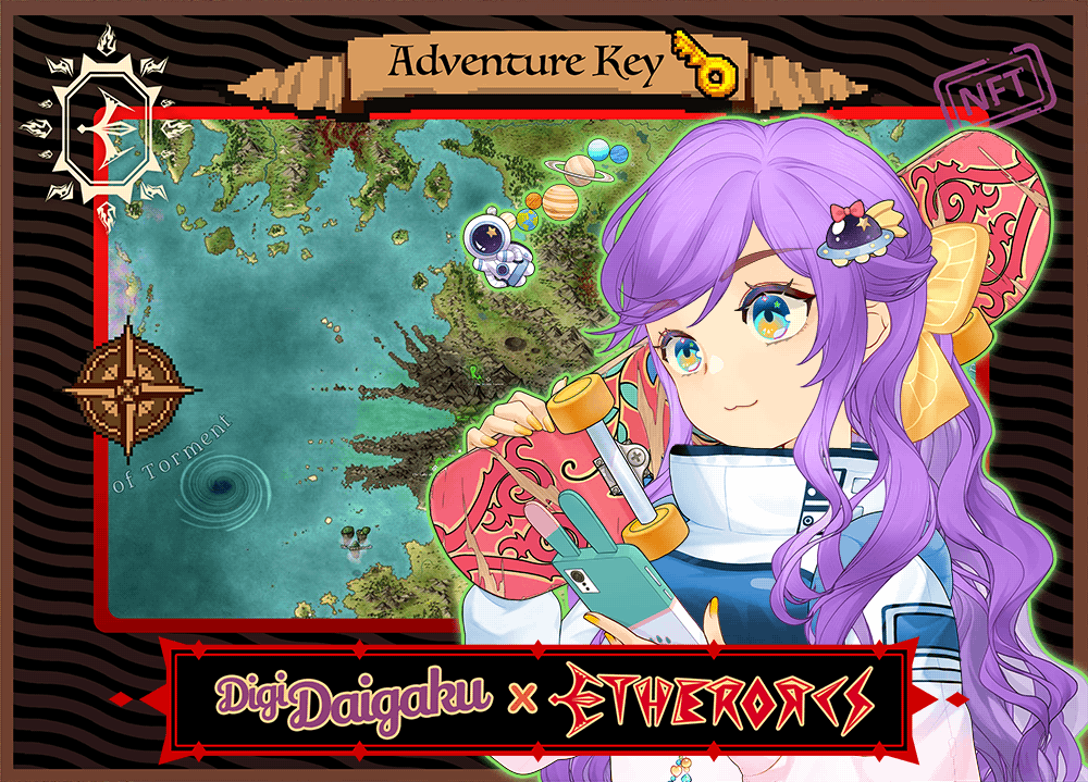 DigiDaigaku #663 - Aurora | EtherOrcs Adventure Key (DigiDaigaku Genesis)