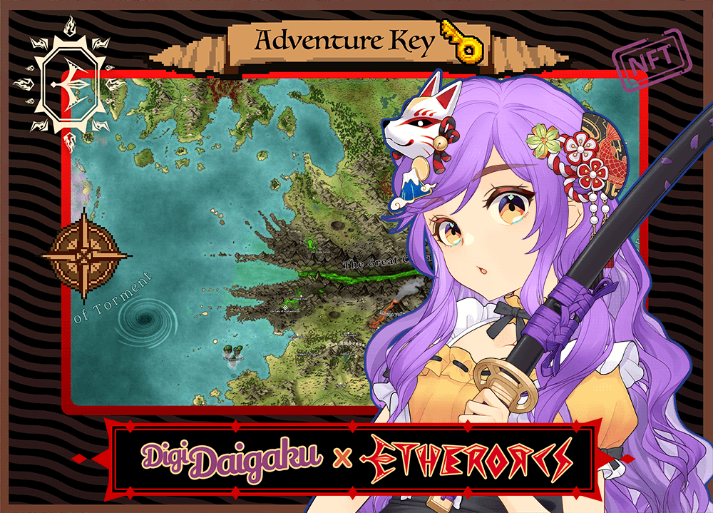 DigiDaigaku #774 - Llana | EtherOrcs Adventure Key (DigiDaigaku Genesis)